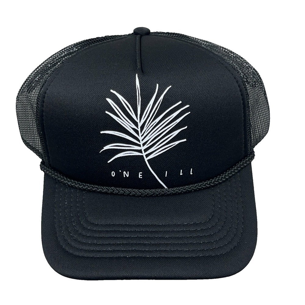 O'Neill Trucker Hat Cap Snapback Black White Mesh Skate Skateboards Surf  Rope